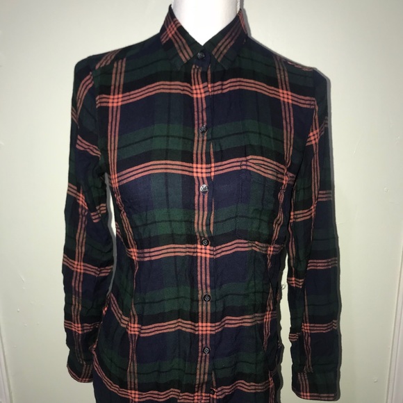 old navy plaid button shirt - Picture 1 of 4